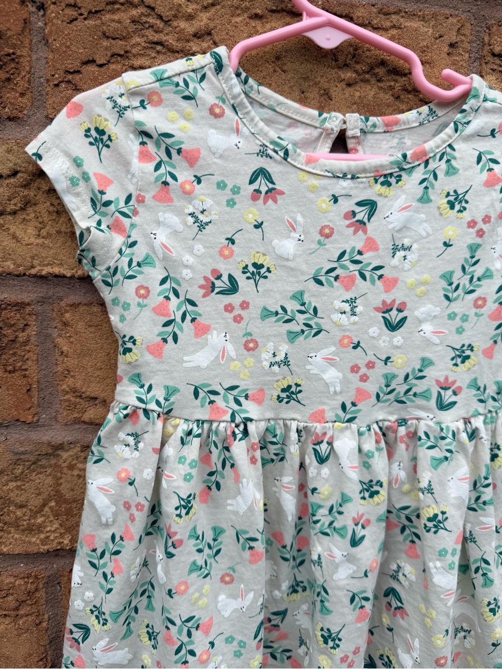 10/$25 • George Cotton Floral Bunny Print Dress - Picture 2 of 3